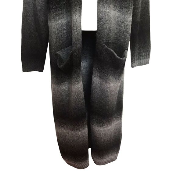 Joseph A Gray Ombré Stripe Long Line Cardigan Sz M - Picture 3 of 11